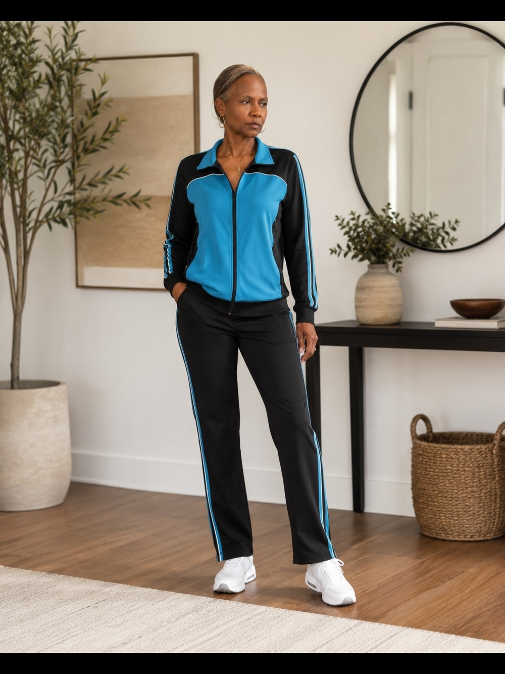 Made for Life Black & Teal  Quick Dri Track Suit - NWT